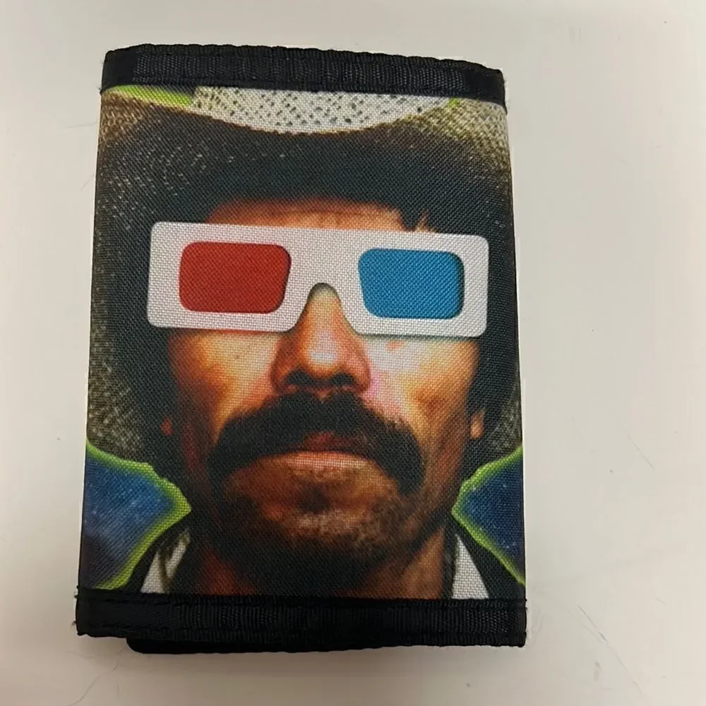 Neff Trifold Velcro Wallet , Cowboy wearing 3d glasses